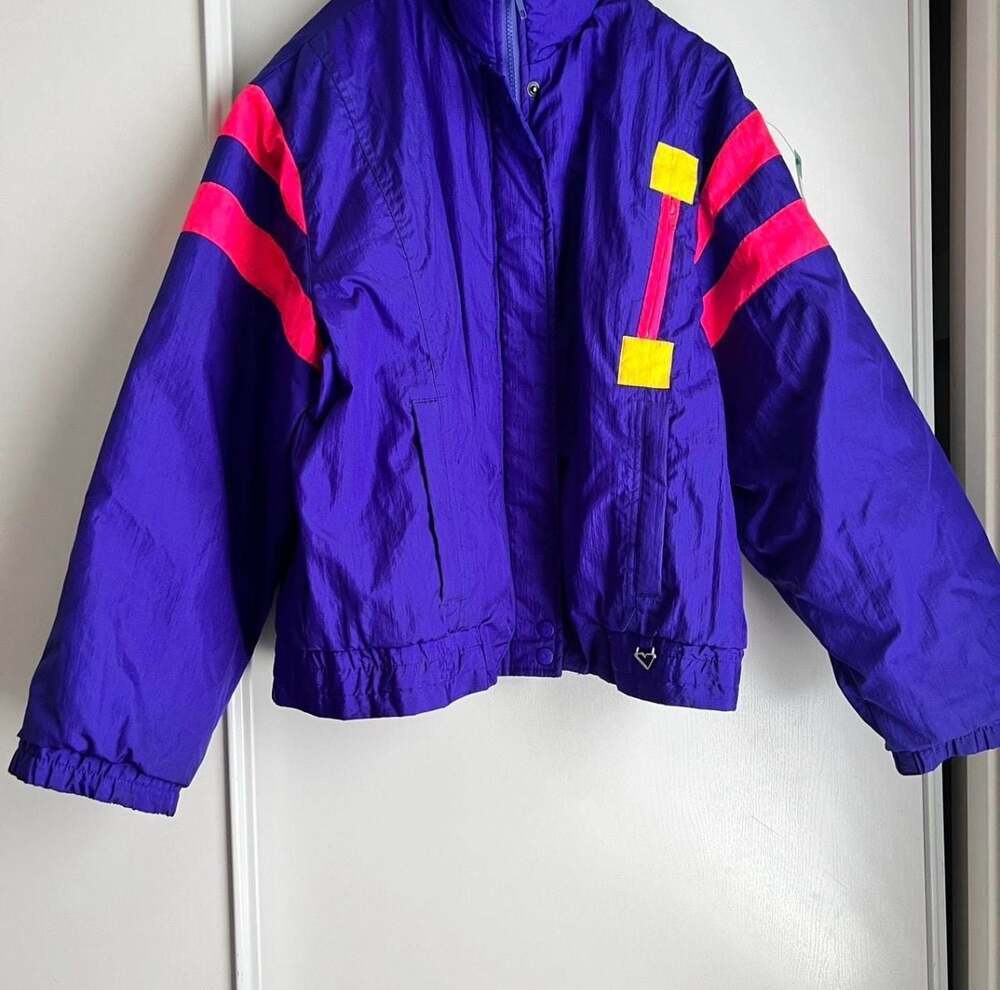 Vintage 80s Neon Purple Ski Jacket